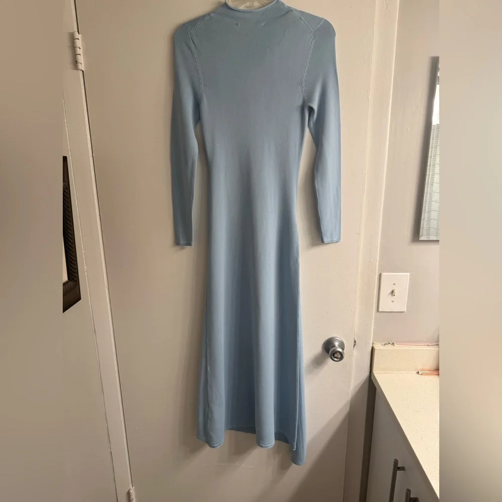 Zara Light Blue Long Sleeve Dress - Picture 5 of 6